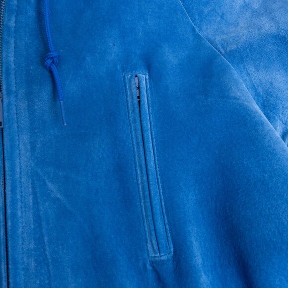 Vintage Danier Blue Suede Hooded Anorak Jacket XS - Picture 9 of 16